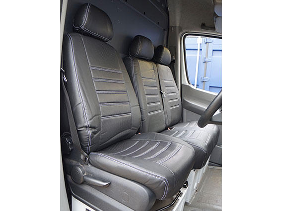 Eco-Leather Tailored Front Seat Covers for Mercedes Sprinter 2006 onward 