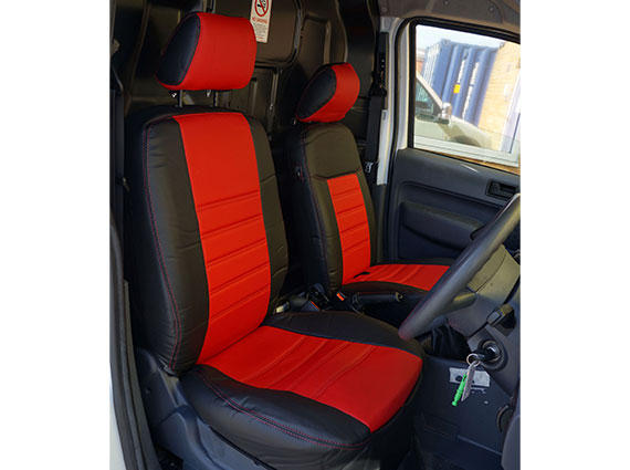 Alicante Tailored Seat Covers Ford Transit Connect Van 2018 On 2 1 Eco Leather Motors Interior - Transit Connect Fitted Seat Covers