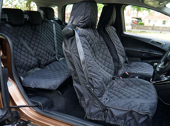 UKB4C Leatherette Full Set Front & Rear Car Seat Covers for Ford B-Max 12-On 
